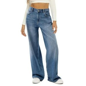 Zara Wide-Leg Blue Jeans, US4